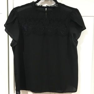 Zara Short Sleeved Lace Blouse